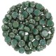 Czech 2-hole Cabochon beads 6mm Jade Picasso 63130